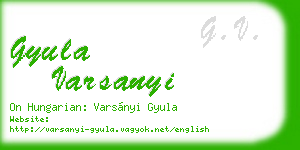 gyula varsanyi business card