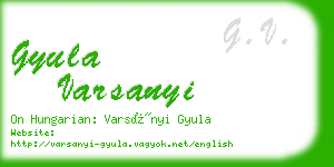gyula varsanyi business card